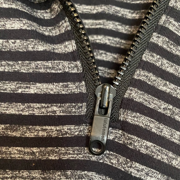Lululemon Black & Gray Striped Zip Pullover Jacket - Picture 3 of 6